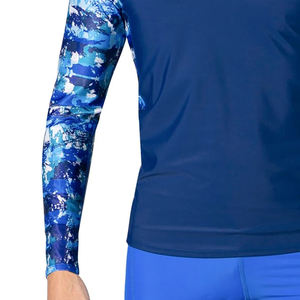 Mangas largas para hombre con ropa de compresión de secado rápido Impreso Gimnasio Estilo deportivo Proveedor de material de tela Rash Guard - Product Image 5