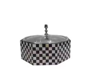 Pot chaud de travail en métal et vadrouille de forme hexagonale de conception moderne avec couvercle brillant réchauffeur de stockage des aliments pour la partie servant l'utilisation à la maison - Product Image 1