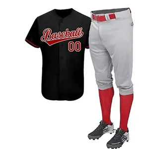 Uniforme de beisebol para equipes de beisebol, camisa de beisebol personalizada para equipes de beisebol, uniforme de sublimação para equipes de beisebol com logotipo personalizado