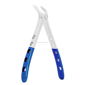 Electricity Half Blue Titanium Coated Hole Design Handle Deep Gripping CE Certified Premium Dental Extracting Forceps Fig 35 - Product Image 1