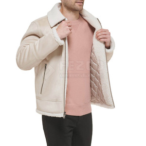 Comfortable Fashion <b>Men's</b> Winter Cow Skin <b>Jacket</b> High Quality Custom Design Stand Collar Front Logo Waterproof Breathable Custom - Product Image 4