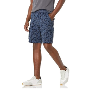 100% algodón a prueba de viento al aire libre Cargo Shorts diseño personalizado con ajuste suelto y patrón sólido multibolsillo transpirable Cargo corto - Product Image 1