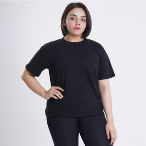 T-shirts pour femmes de qualité supérieure vêtements décontractés coupe ample coton bio doux solide t-shirts impression personnalisée à manches courtes pour l'été - Product Image 4