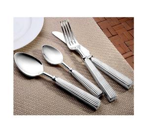 Couverts en acier inoxydable faits à la main avec de l'argent poli pour la maison ensemble de couverts en métal pour la cuisine - Product Image 6