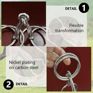 Mors de cheval en acier inoxydable de qualité supérieure, contrôle doux, résistants à la rouille, équipement équestre durable pour l'équitation - Product Image 5