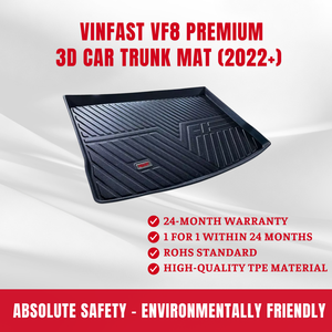 Revestimiento del suelo del coche Nuevo Negro 1 año de garantía 95x100cm Tamaño TPE Todo tipo de clima 2mm Vinfast VF8 Calidad Top Vietnam Alfombrillas de coche - Product Image 3