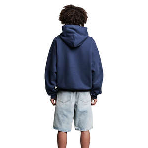 Sudadera con capucha de lana de gran tamaño para hombre, Jersey cuadrado sin cuerdas, sudadera holgada Unisex holgada, ropa de calle gruesa de invierno, sudaderas con capucha informales - Product Image 3