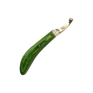 Couteau à sabot professionnel d'équipement vétérinaire de maréchaux avec manche en bois - Product Image 1