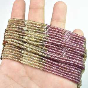 ลูกปัดแซฟไฟร์ทุนดราธรรมชาติทรงรอนเดลเหลี่ยมเพชรพลอย สำหรับทำเครื่องประดับ โดยผู้จัดจำหน่ายขายส่ง ขนาด 2.5-3 มม. - Product Image 4