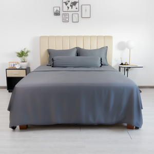 Wholesale 100% Silk Tencel 3-Piece <b>Queen</b> <b>Size</b> Bedsheet Set Cooling Breathable Quality Simple Woven Fitted Home Wedding <b>Bedding</b> - Product Image 3