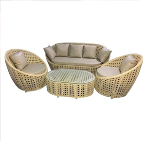 Juego de muebles de bastón con estilo, juego de sofás seccionales de mimbre para uso en interiores y exteriores en los jardines, Patio, salón de banquetes de Hotel en casa - Product Image 1