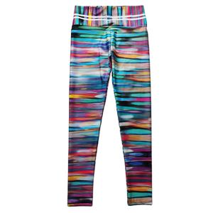 Leggings de sport et yoga pour femmes, taille haute, respirants, antibactériens, sans coutures, imprimé coucher de soleil coloré, décontractés et tendance - Product Image 4