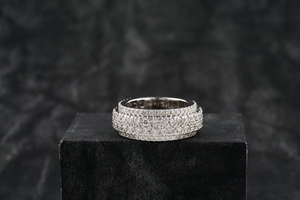 Anillo de Hip Hop de moda con certificado GIA de oro de 10K, 14K, 18K, de lujo para hombre, con diamante completo y alfabeto redondeado, hielo cultivado en laboratorio, bodas VVS - Product Image 4