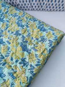 Block Print Indian Cotton Razai Quilt Reversible Boho Hippie Floral <b>Blanket</b> Dohar - Product Image 4