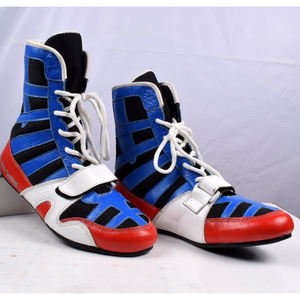 Zapatos de Boxeo y Lucha Libre Personalizados de Alta Calidad Internacional Superior, Botas de Entrenamiento de Kickboxing, Forro de Malla de Cuero Genuino y PVC - Product Image 2