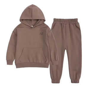 Vente en gros de survêtements pour enfants pour garçons avec logo personnalisé, ensemble sweat-shirt à capuche et joggings - Product Image 3
