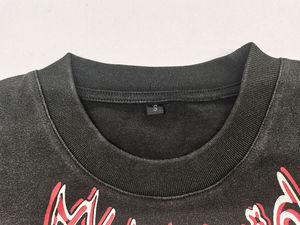 T-shirt court personnalisé style streetwear vintage à col rond et manches courtes en coton de haute qualité, coupe ample imprimée - Product Image 4