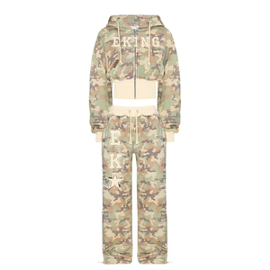 Conjunto de Dos Piezas de Ropa de Verano para Mujer, Mangas Largas, Personalizado, Pantalones Cortos, Top Corto, Algodón, Conjunto Doble para Mujer - Product Image 6