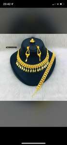 DDP คลาสสิก24K ชุดเครื่องประดับคอโมโรส Mayotte แนววินเทจชุบทอง24กะรัตต่างหูสร้อยคอทองแดงแฟชั่นทันสมัยสำหรับ USA France - Product Image 2