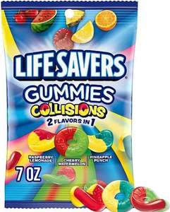 Gummi savers lifesavers gummies 7 oz (1ถุง) หลากหลายรสชาติหวานและผลไม้ลูกอมขนาดใหญ่ได้รับการรับรองฮาลาล - Product Image 2