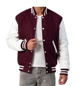 Super calidad escuela más tamaño hombres chaquetas de béisbol al por mayor 2025 logotipo personalizado lana CollegeBaseballjacket para hombres DDP envío - Product Image 5