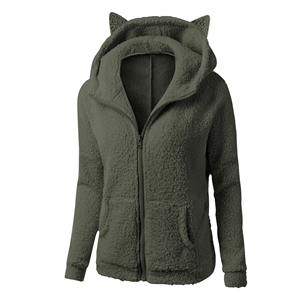 Long Sleeve Comfortable <b>Sherpa</b> Ladies Zipper Casual Wear Regular Style <b>Hoodies</b> Breathable Best Quality <b>Hoodies</b> - Product Image 2