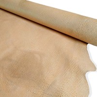 Sacs à main et chaussures en cuir de chèvre véritable 100% beige premium, écologiques, finition motif serpent gaufré, certifiés LWG