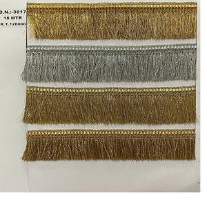 Rubans brodés à la machine sur mesure en or argent bronze pour robes de mariée divers modèles et couleurs - Product Image 1