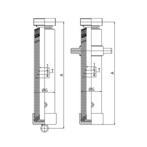 Cylindre hydraulique télescopique de haute qualité MUSTAFA UYSAL UYS-111210, robuste, 15 tonnes, acier durable, Turquie, 1750 mm - Product Image 4
