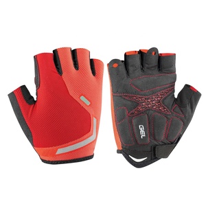 Gants de cyclisme unisexes à demi-doigts Gel Pad Custom BMX Design Anti-Skid Shock Absorption Leather Gloves Men Women Bicycle - Product Image 1