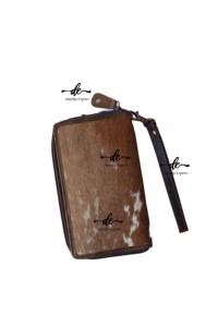 Pochette en cuir de vachette portefeuille coques de téléphone carte d'embrayage portefeuilles occidentaux support de couverture de téléphone portable pochette femmes - Product Image 2