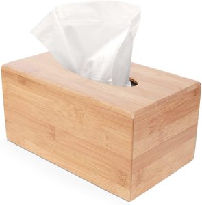 Boîte à mouchoirs carrée en bois rustique faite à la main porte-serviettes et boîte de table avec emballage en carton en gros - Product Image 6