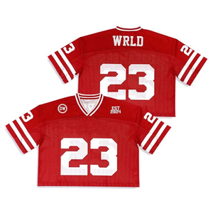 Maillot de football national cousu de qualité supérieure, prêt à être expédié, rouge, pour jeunes - Product Image 5