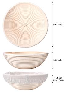 Handmade 10\" Oval Bamboo Sourdough Proofing <b>Basket</b> for Artisanal <b>Bread</b> for Home Kitchen Use - Product Image 4
