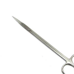 Tijeras de disección quirúrgicas rectas de acero inoxidable Iris, instrumento médico Manual afilado fino para uso clínico - Product Image 2