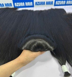 Cabello Humano Vietnamita 100% Natural, Liso, Doble Trama, Cutícula Alineada, para Trenzas y Extensiones, Venta al Por Mayor - Product Image 4