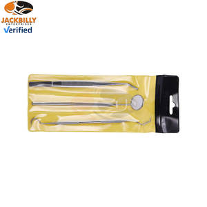Ensemble d'examen dentaire en acier inoxydable de qualité supérieure, 3 pièces, instruments chirurgicaux dentaires professionnels, kit de diagnostic de base, miroir dentaire - Product Image 2