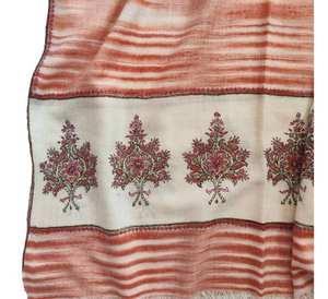 High-Demanded 100% Wool Long Winter <b>Scarf</b> with Kashmiri Design in Traditional Style High Quality <b>Woolen</b> Wear - Product Image 1