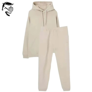 Unisex Custom Logo Hoodie Set Clothing <b>Manufacturers</b> Embroidery Tracksuits Sweatpants Winter Puff Printing Mens Sweatsuit - Product Image 5