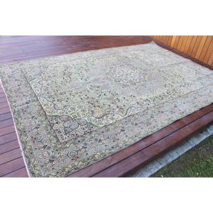 Alfombra Turca Vintage de 6.46x9.8 pies, Alfombra Grande, Alfombra de Lana Azul - Product Image 2