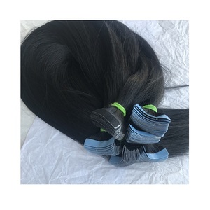 Extensión de cabello humano Remy de un solo estiramiento, cinta de Color indio n. ° 1 para extensiones de cabello, cutícula, extensión de cabello 100% humano - Product Image 1