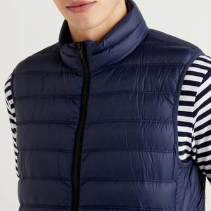 OEM de alta calidad ligero transpirable de cuero Puffer chaleco para los hombres de ajuste regular de la venta caliente Chaleco de invierno para los hombres al por mayor - Product Image 6