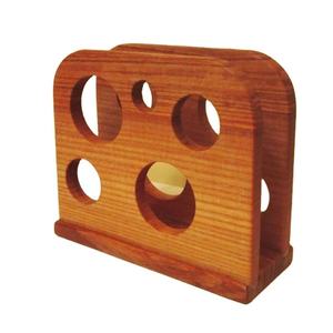 ที่ใส่กระดาษเช็ดปาก5รูทำจากไม้ไผ่ติดทนนานพร้อมห่วงคล้องผ้าเช็ดปากโลหะสีน้ำตาลใสสำหรับตกแต่งโต๊ะในบ้านและงานเลี้ยง - Product Image 3