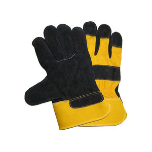 Guantes DE TRABAJO profesionales de seguridad de cuero al por mayor personalizados OEM Logo guantes de trabajo de cuero con buenos precios - Product Image 3
