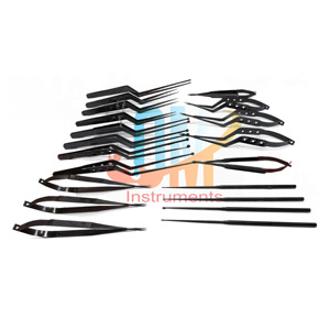 Ensemble d'instruments de micro-neurochirurgie Kamiyama de haute qualité, 20 pièces, précision, acier inoxydable revêtu de plasma noir, autoclave - Product Image 1