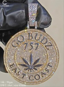 Meilleur prix sur mesure VVS Lab Grown Diamond Letter Pendentifs 10K/14K Gold Material Iced Out Hip Hop Rapper Style for Gift - Product Image 2