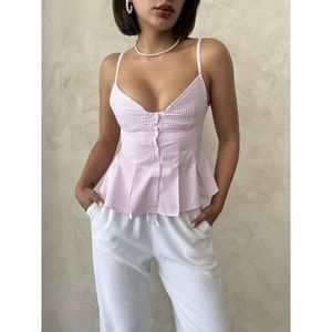 Chemise et Blouse Rayées à Bretelles pour Femme – Élégante et Stylée - Product Image 4
