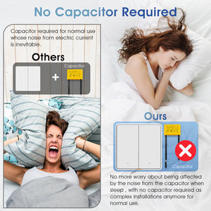 Interruptor de Pared Inteligente Tuya Zigbee 3.0 Sin Neutro, 110-250v, Sin Necesidad de Capacitor, Control por Voz para <span class=keywords><strong>Alexa</strong></span> y <span class=keywords><strong>Google</strong></span> Home - Product Image 2