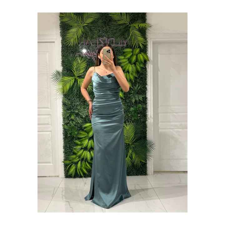 Green Chain Strap Draped Fish New Season Evening Dress Rk5054 5054
