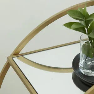 Luxury Golden Ceramic Eco-Friendly Multi-Tier <b>Bar</b> Cart Premium Industrial <b>Utility</b> Trolley Handmade Modern Drinks Butler Cart - Product Image 6